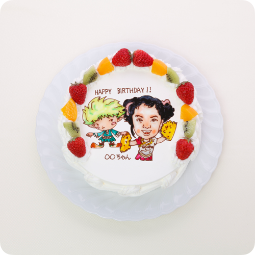 コラボケーキ（人物2体）【6号・18cm／6~8人様用】