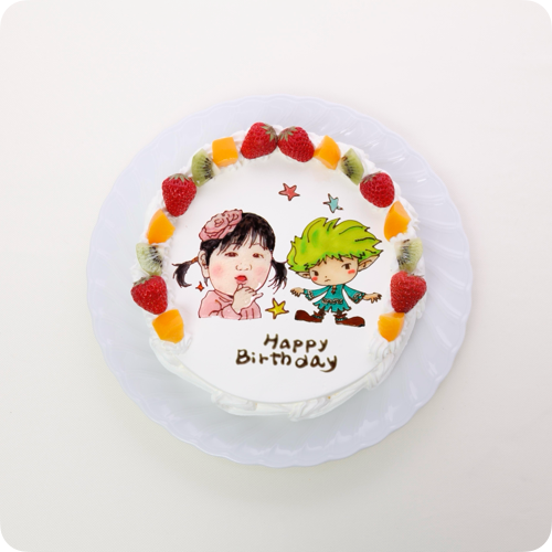 コラボケーキ（人物2体）【6号・18cm／6~8人様用】