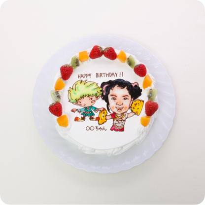 コラボケーキ（人物2体）【6号・18cm／6~8人様用】