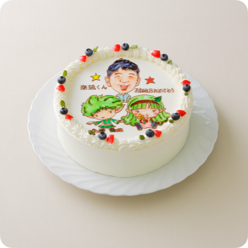 コラボケーキ（キャラクター3体）【8号・24cm／12~15人様用】